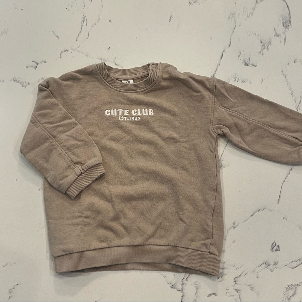 H&M Kids Brown 'Cute Club' Sweatshirt